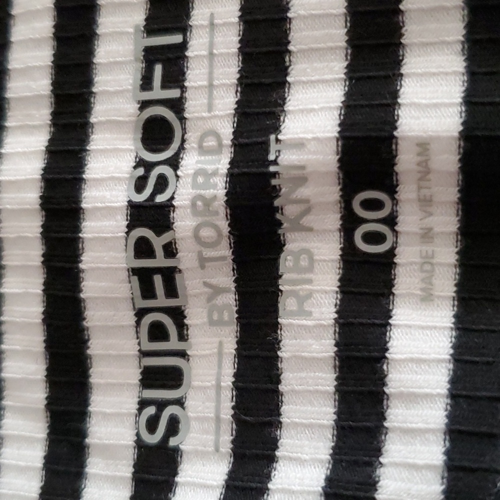*NWT* Torrid's Midi Rib Hookeye Tank Dress Stripe Black White Dress - Picture 16 of 16